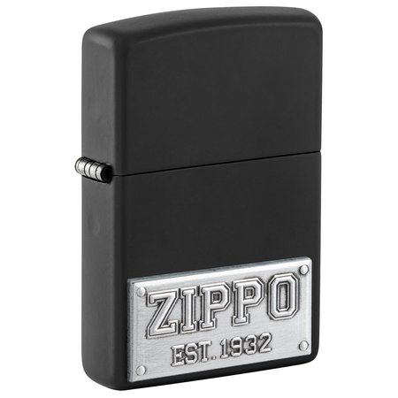 ZIPPO License Plate Black Matte Pocket Lighter 48689
